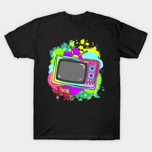 Neon Hippy 80s 90s Costume Retro Vintage T-Shirt